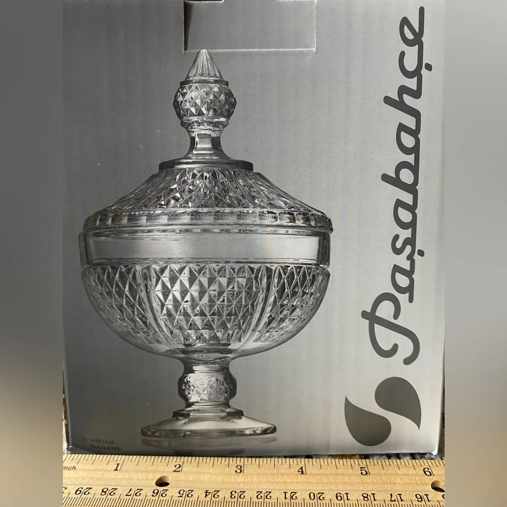 Pasabahce Diamond Sodalime Glass Candy Dish - Picture 13 of 16